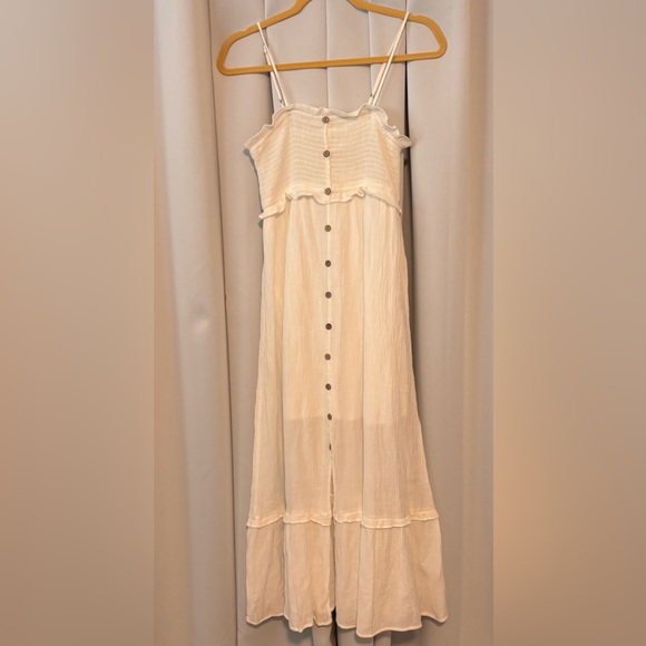 BE COOL Dresses & Skirts - White Button-Down Midi Dress - Small